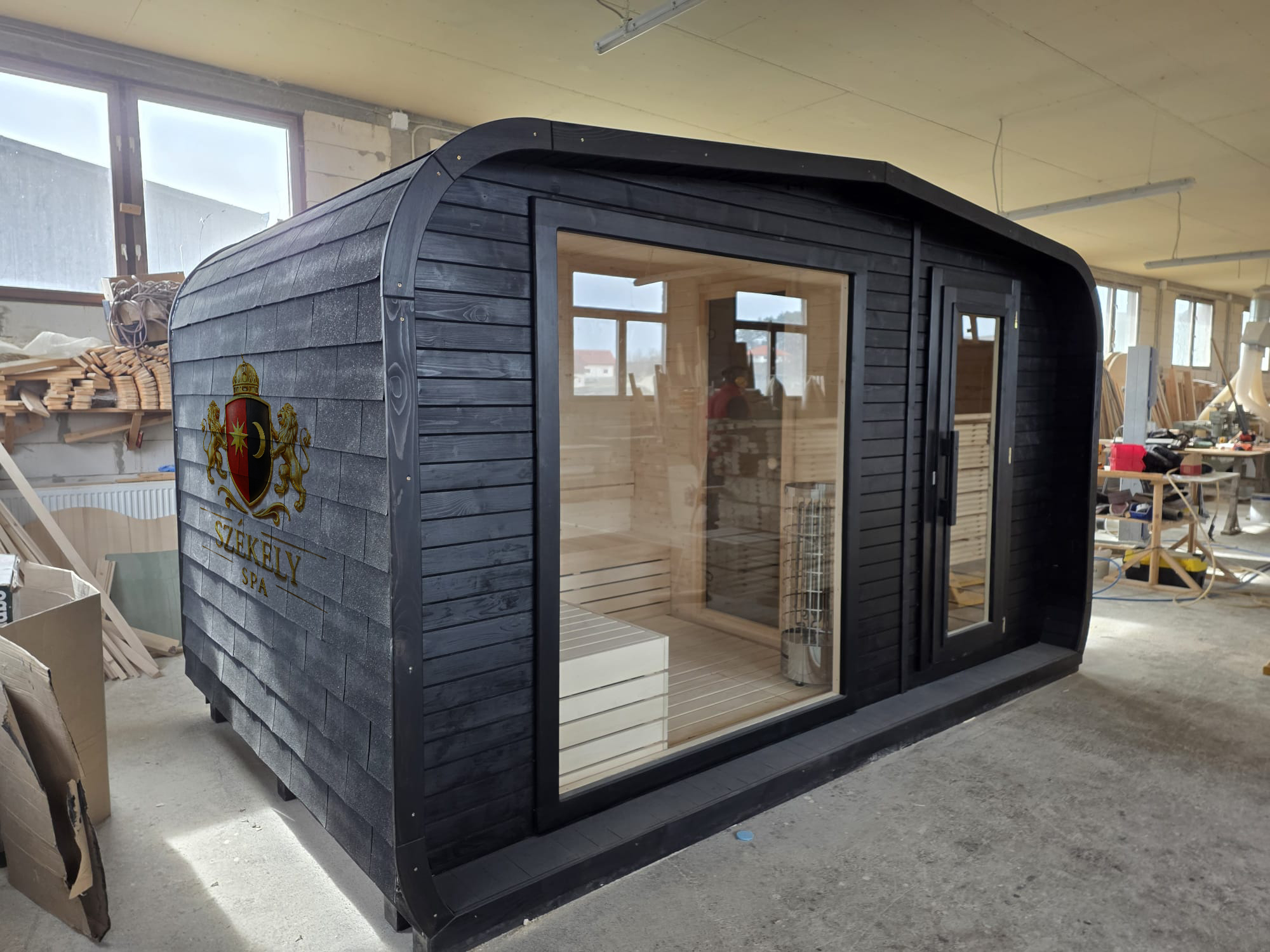Saună Premium de Exterior din Lemn Masiv [TSZ 5]