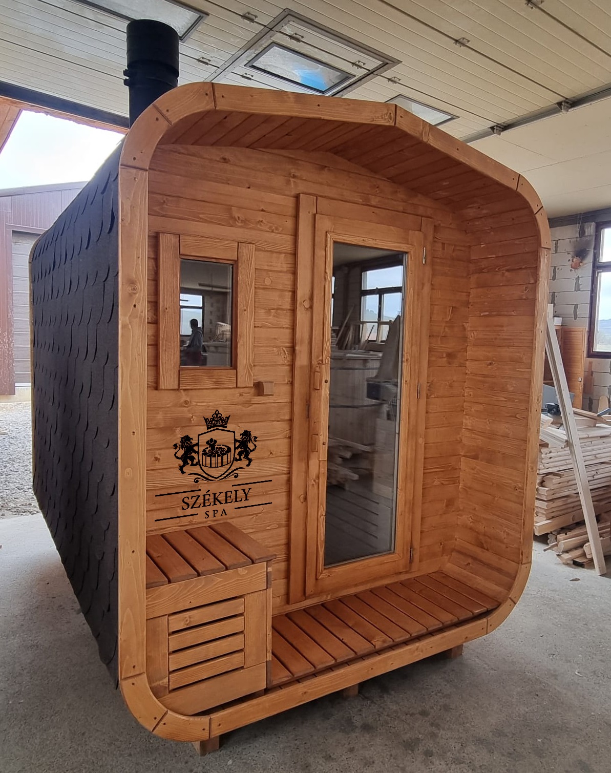 Saună Premium de Exterior din Lemn Masiv [TSZ4]